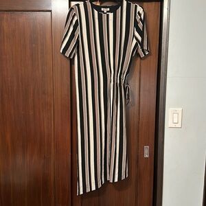 Badgley Mischka unworn with tag, striped dress